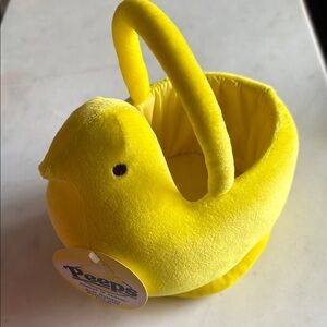 Yellow Peeps Plush Easter Basket